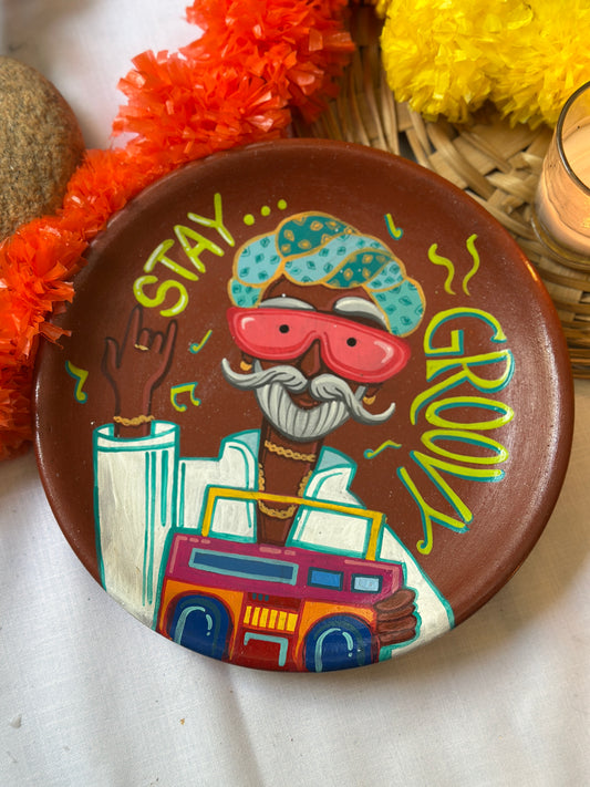 Bindaas Chacha - Terracotta Wallplate