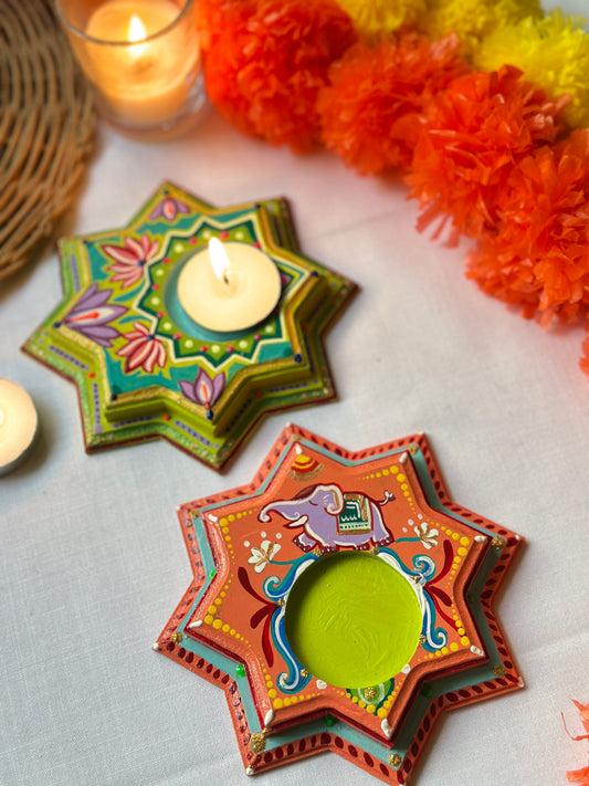 Aaradhna - Tea Light Holder (Set of 2)