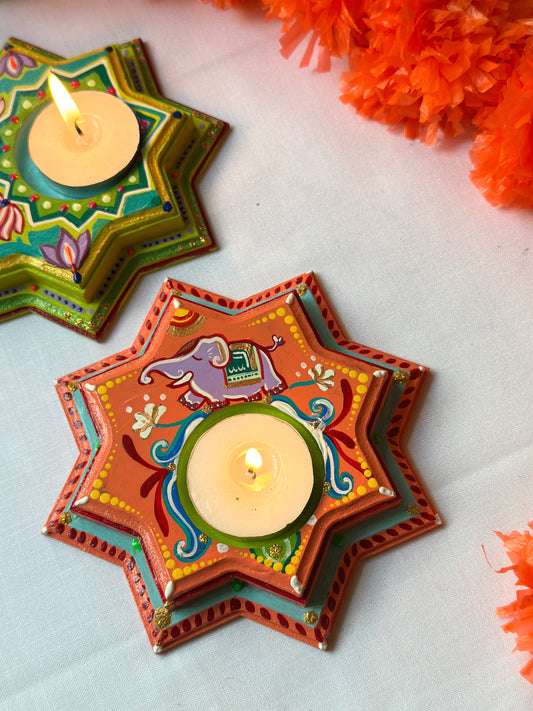 Aaradhna - Tea Light Holder (Set of 2)