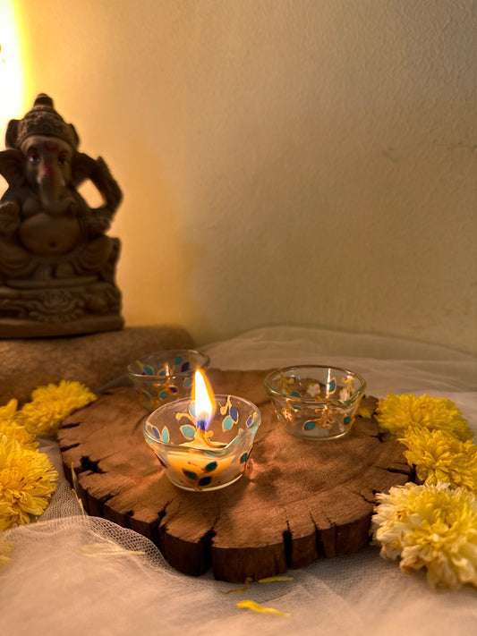 Sunehri - Mini Glass Diyas