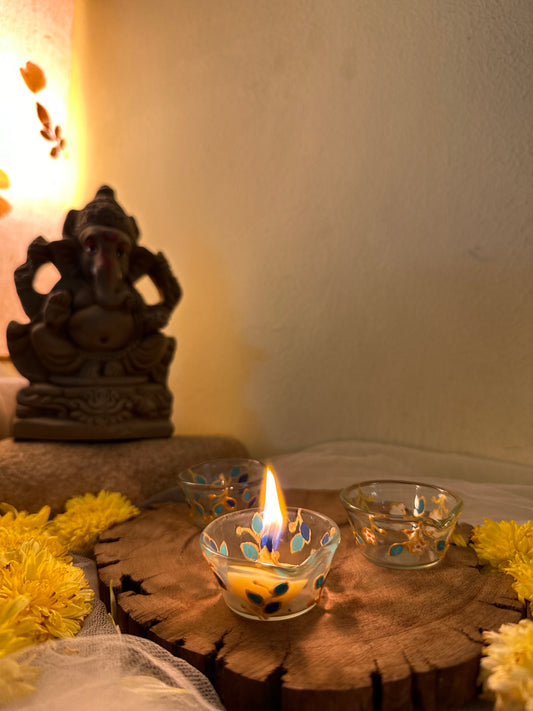 Sunehri - Mini Glass Diyas