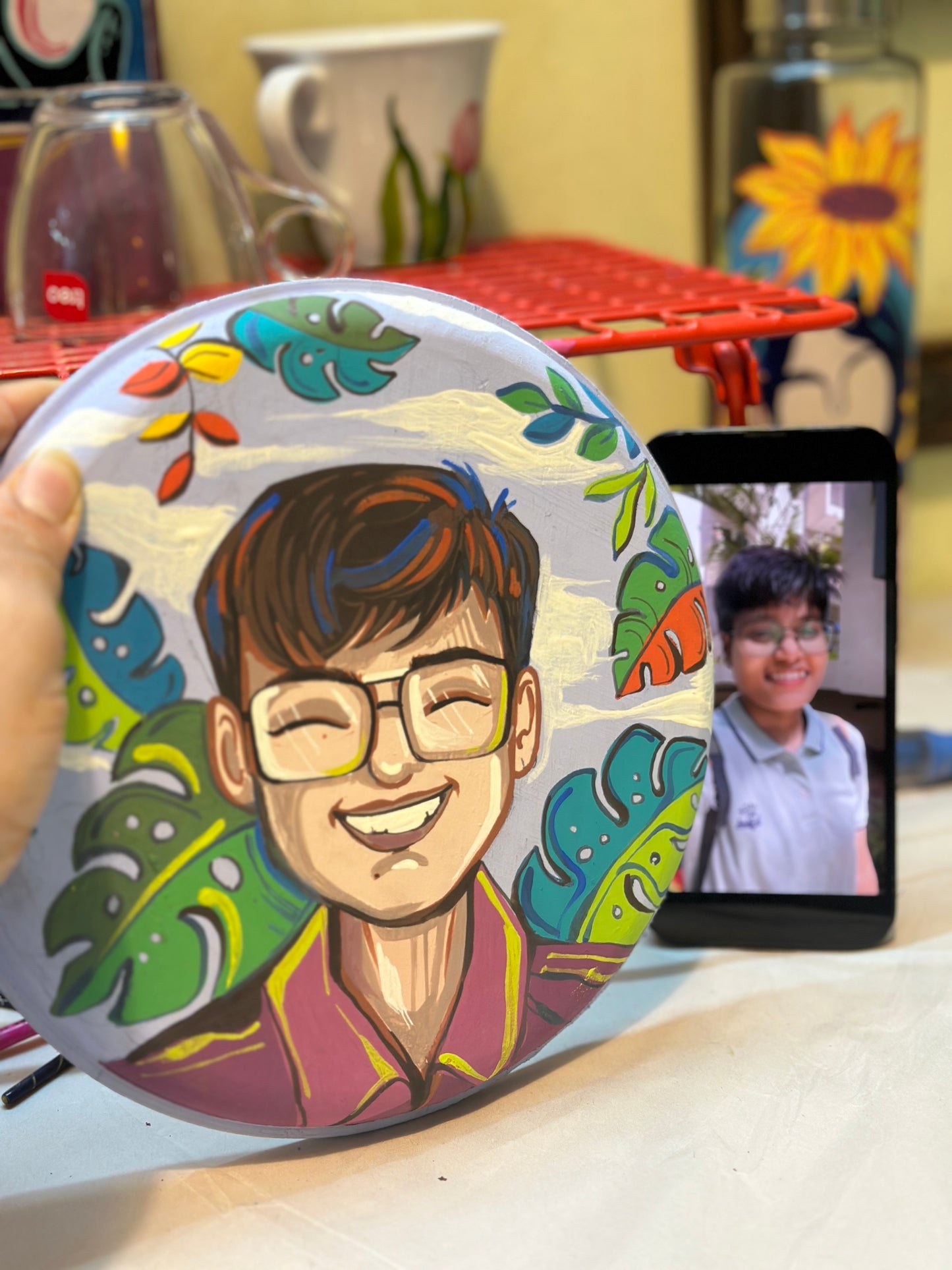 Portrait Painting Workshop - Paint yourself on a wall plate| Bangalore