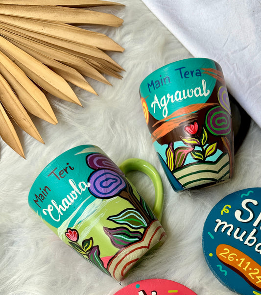 Wedding Special - Personalised coffee mug with coaster set