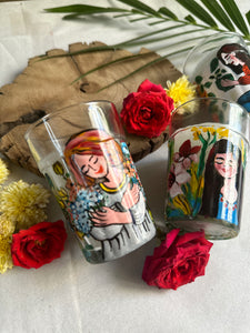 Women in light - scented candles