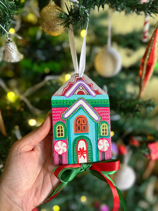 Cozy Cabin Glow - house hanging