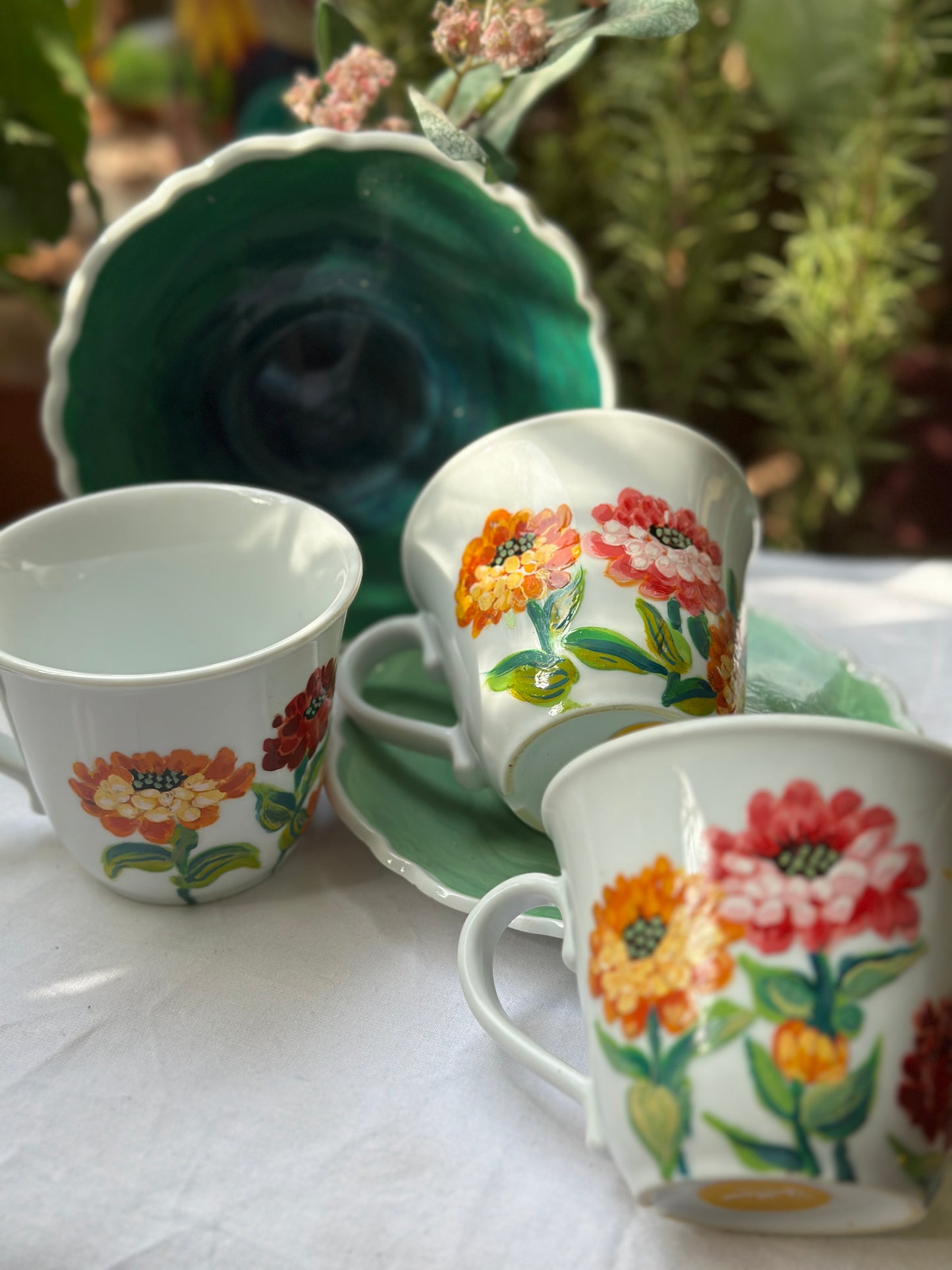 Dahalia - Tea Cup With Saucer (Set Of 2)