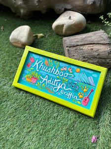 Name Plate with customised background