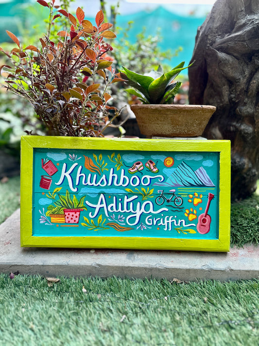 Name Plate with customised background