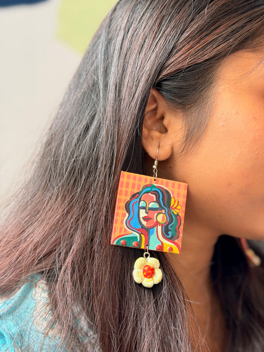 The Sisterhood - Hand-Painted Earrings 🌈