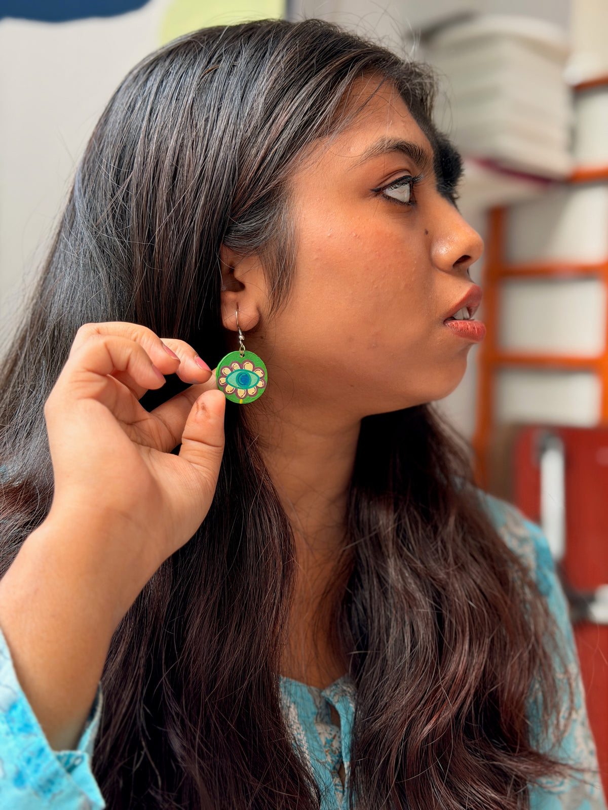 Garden Bloom Hand-Painted Earrings 🌸