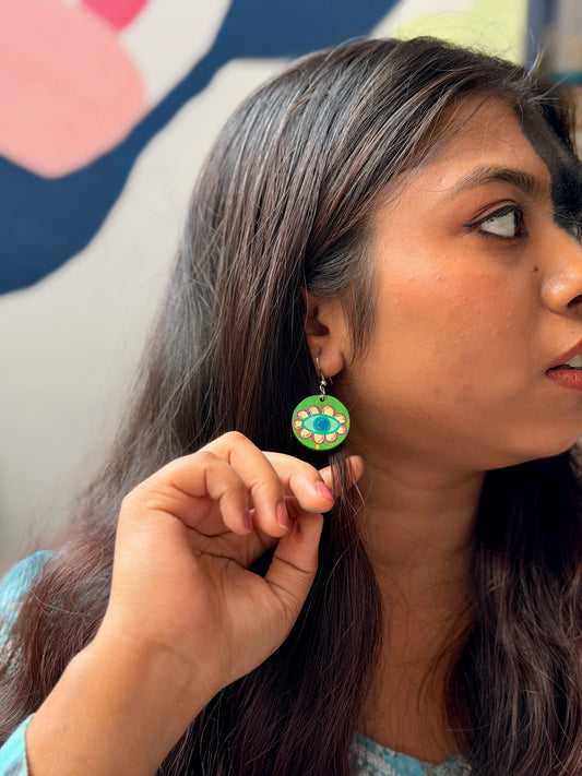 Garden Bloom Hand-Painted Earrings 🌸
