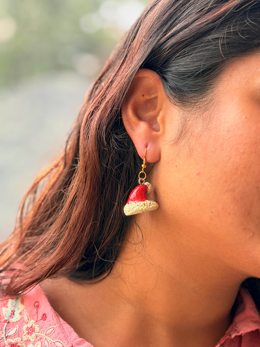 Santa Hat Earrings 🎄
