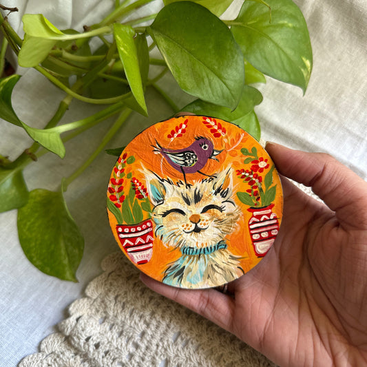 Cat And Chirp - Magnet