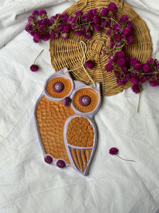 Owl and Earth - Wall hanging