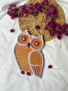 Owl and Earth - Wall hanging