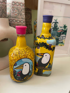 Tropical Paradise Bottle painting workshop