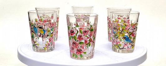 Cherry Blossom - Chai Glass