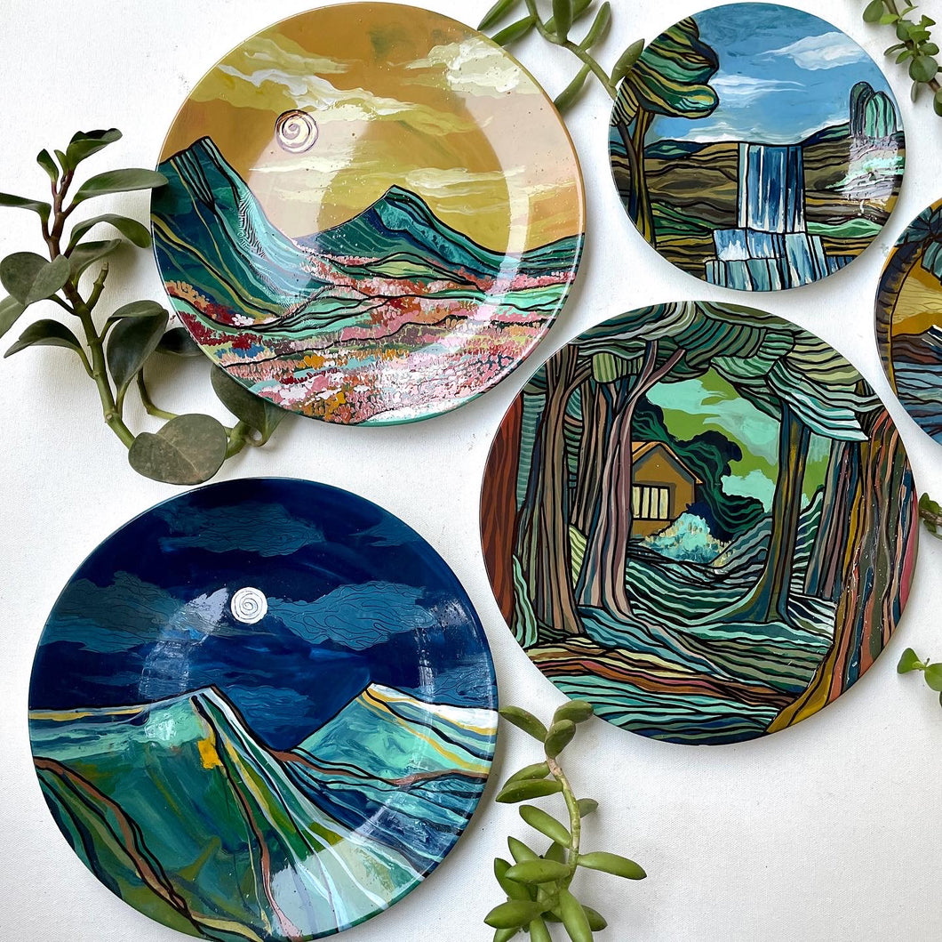 The Song of Nature | Wall Plates - Set of 5