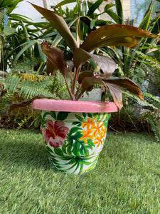 Tropical flowers planter