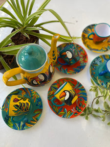 Tropical forest tea set