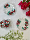 Gulmohar tea cups - with saucers