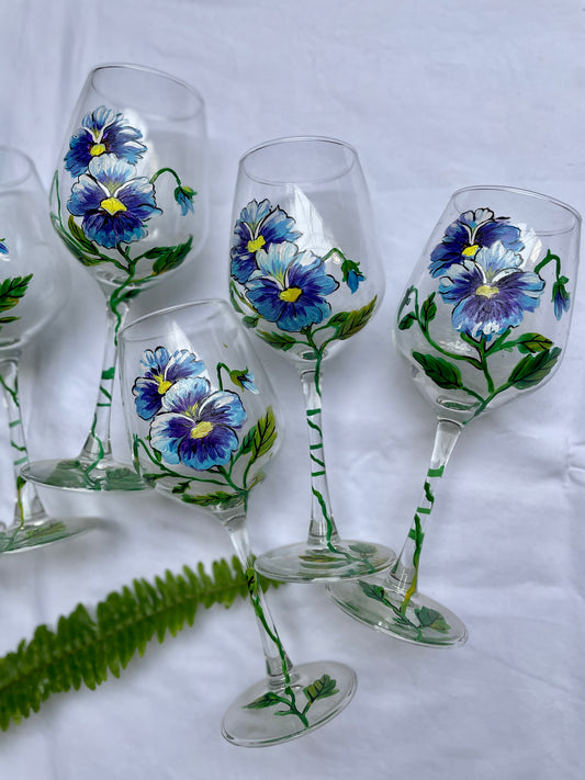 Pansy - Wine Glasses