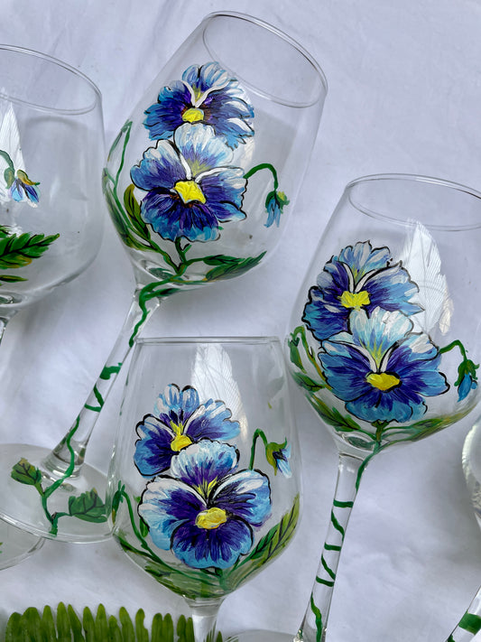 Pansy - Wine Glasses