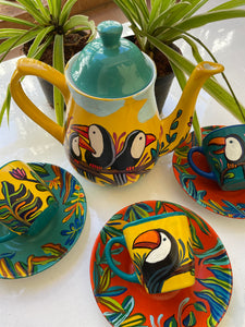 Tropical forest tea set