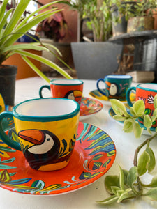 Tropical forest tea set