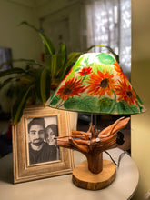 Load image into Gallery viewer, Sunflowers wooden lamp

