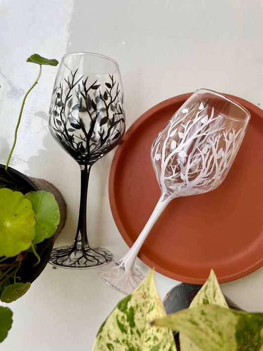 Ebony And Ivory - Wine Glasses (Set Of 2)