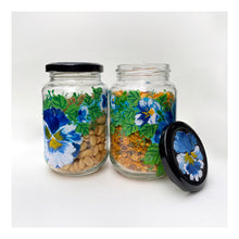 Load image into Gallery viewer, Blue Pansy Jars - Set of 2
